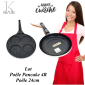Lot Poêle 24cm - Poêle Pancake 26cm 4R Klaus