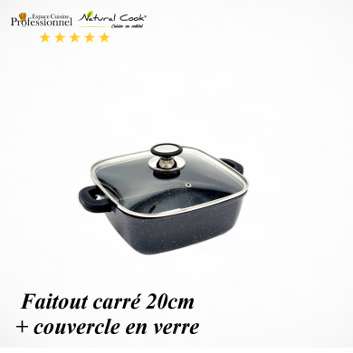 Plat Carré 20cm - 1.5 litres - Espace cuisine Professionnel